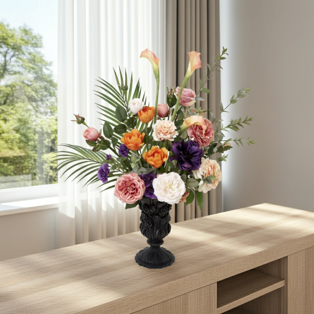 【プレミアムデザイン 造花・アーティフィシャルフラワーアレンジメント】Crepuscolo mistico