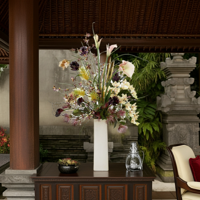 【プレミアムアレンジメント 高級造花・アートフラワー・アーティフィシャルフラワー・インテリアフラワー】Relaxed natural beauty