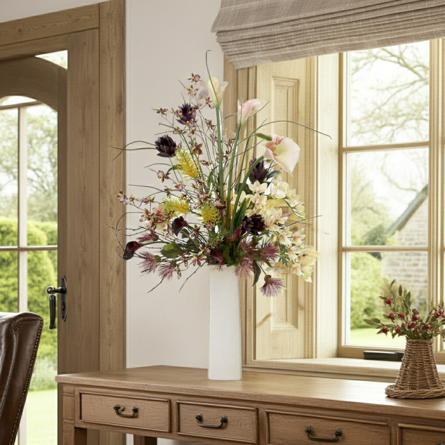 【プレミアムアレンジメント 高級造花・アートフラワー・アーティフィシャルフラワー・インテリアフラワー】Relaxed natural beauty