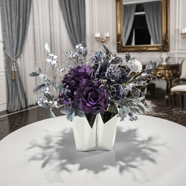 【プレミアムコレクション 造花・アーティフィシャルフラワーアレンジメント】ローズガーデンシリーズ｜オンブレローズパルファム