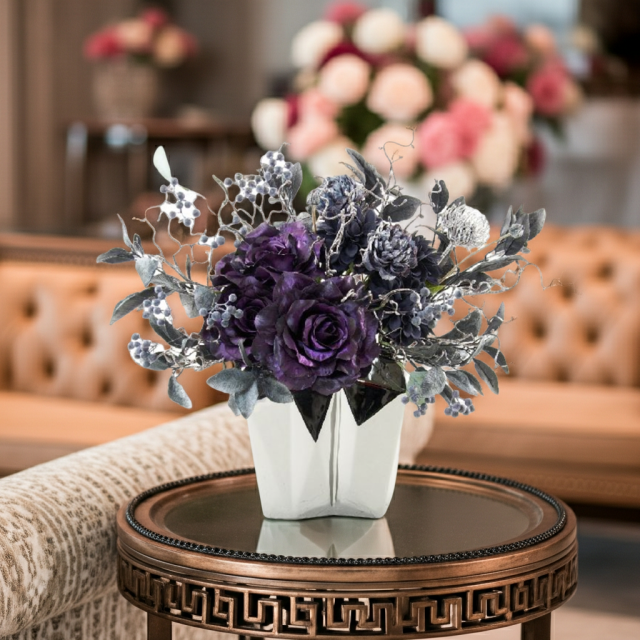 【プレミアムコレクション 造花・アーティフィシャルフラワーアレンジメント】ローズガーデンシリーズ｜オンブレローズパルファム