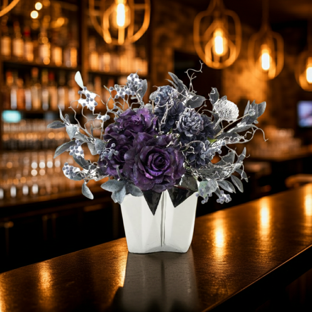 【プレミアムコレクション 造花・アーティフィシャルフラワーアレンジメント】ローズガーデンシリーズ｜オンブレローズパルファム