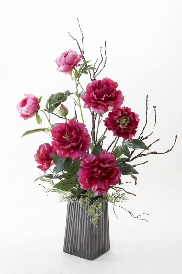 【造花・アーティフィシャルフラワー・和風・和モダン・ジャパニーズモダンアレンジメント】花王－kaou