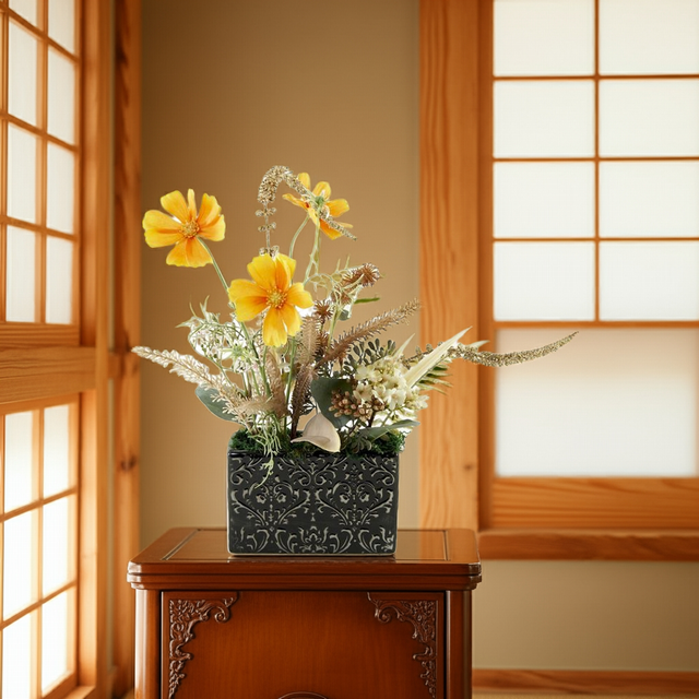 【造花アレンジメント・アーティフィシャルフラワー・インテリアフラワー】beautiful Cosmos