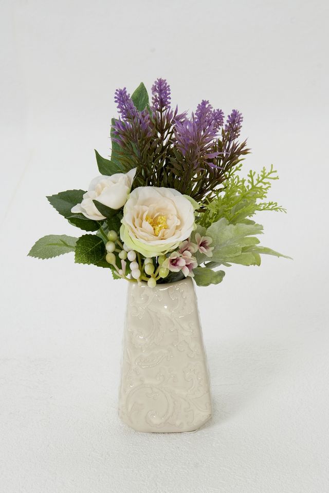 【アーティフィシャルフラワー・造花 お仏壇向け ミニ供花・1束タイプ】ローズガーデンシリーズ｜small funeral rose−C