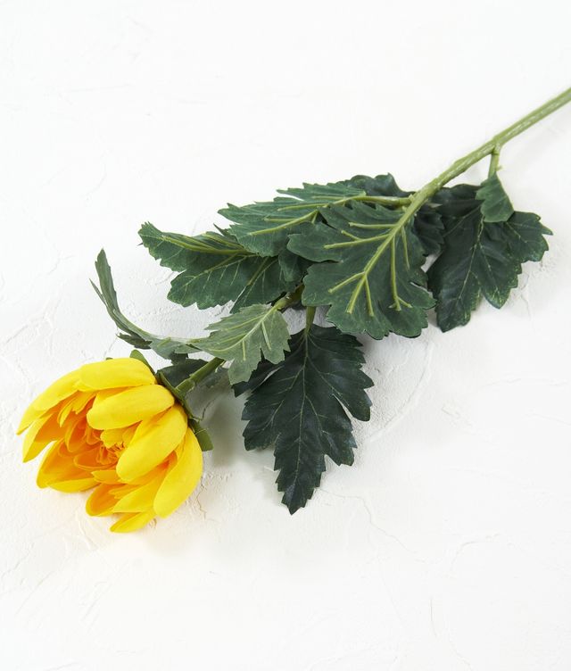 【造花・アートフラワー・シルクフラワー】菊（イエロー）