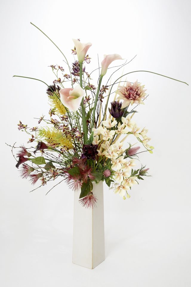 【プレミアムアレンジメント 高級造花・アートフラワー・アーティフィシャルフラワー・インテリアフラワー】Relaxed natural beauty