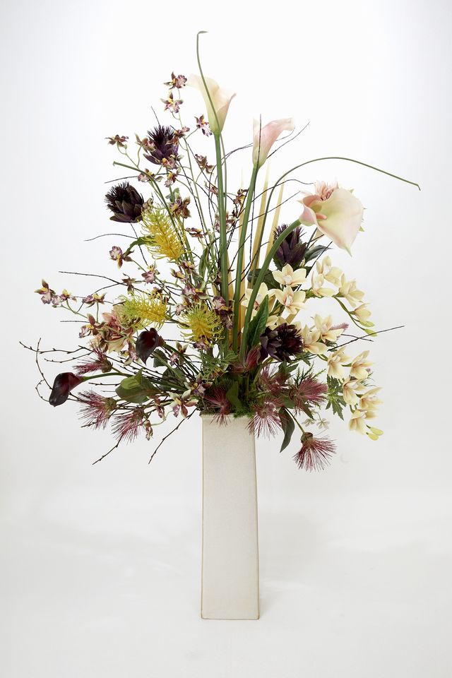 【プレミアムアレンジメント 高級造花・アートフラワー・アーティフィシャルフラワー・インテリアフラワー】Relaxed natural beauty