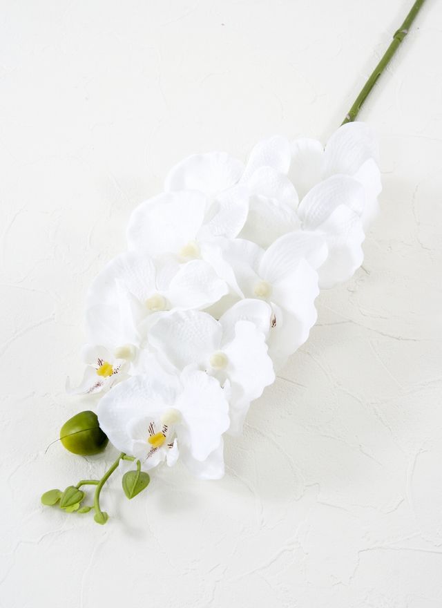 【造花・アートフラワー・シルクフラワー】オーキッド・胡蝶蘭（ホワイト）